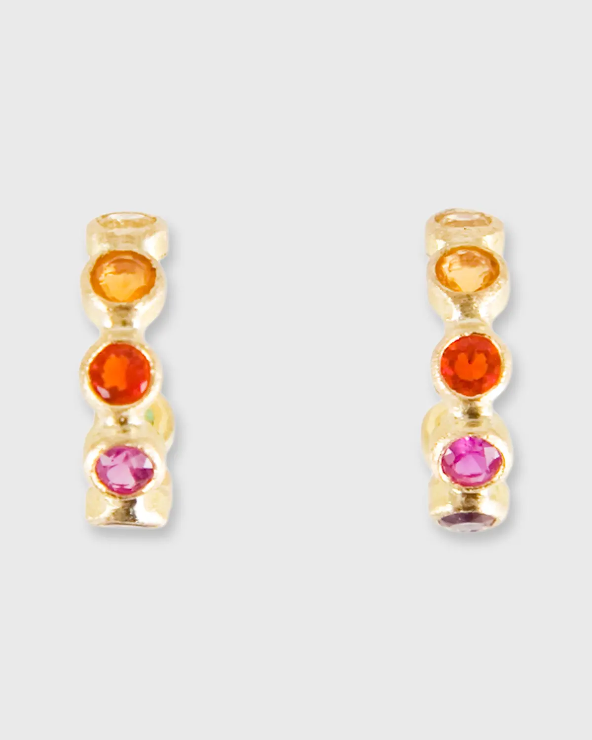 Mini Bollywood Hoop Earrings In Rainbow 1
