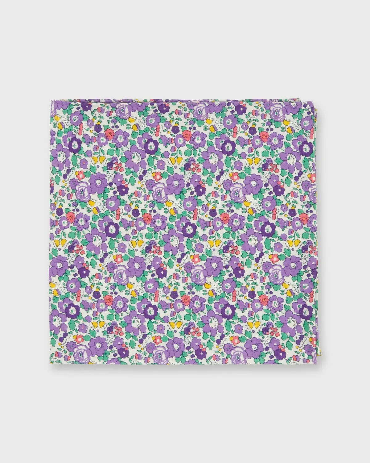 Cotton Print Pocket Square In Purple Betsy Ann Liberty Fabric 1