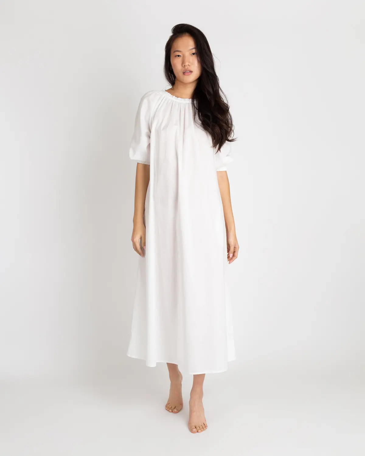Lucy Nightdress In White Cotton Lawn 1