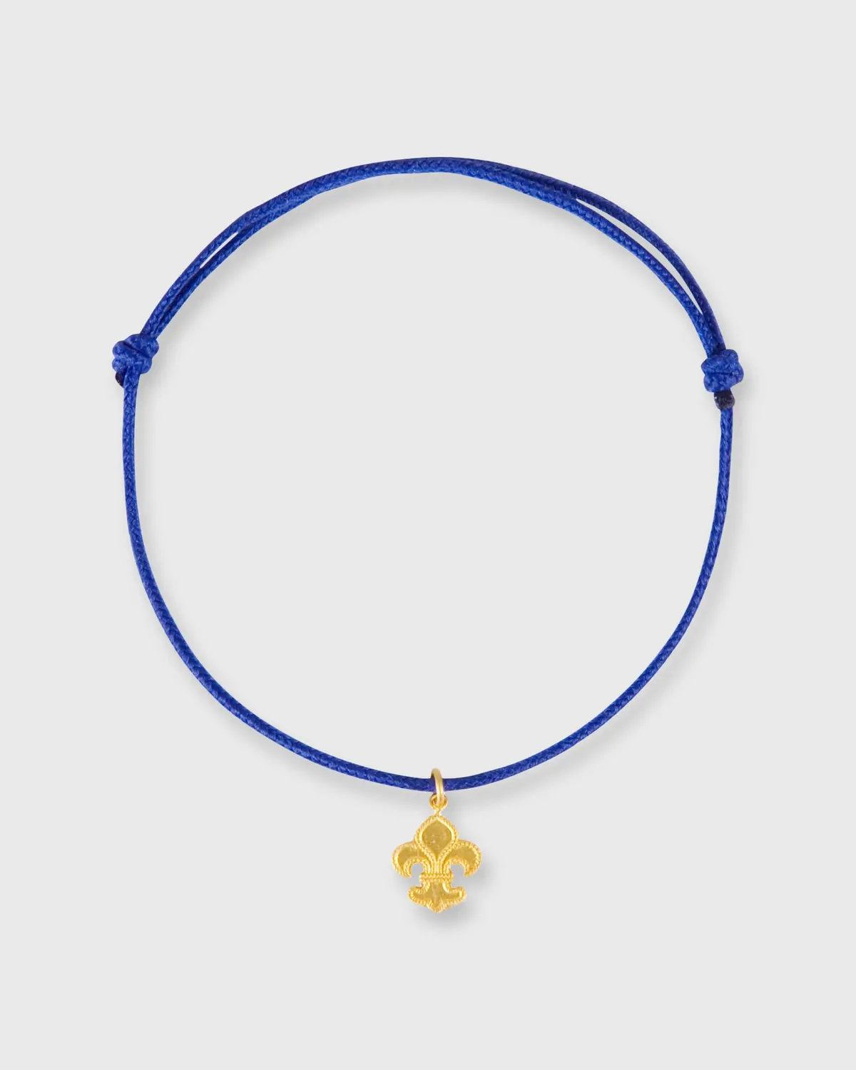 Fleur De Lis Charm Bracelet In Gold/Assorted Color Cord 1