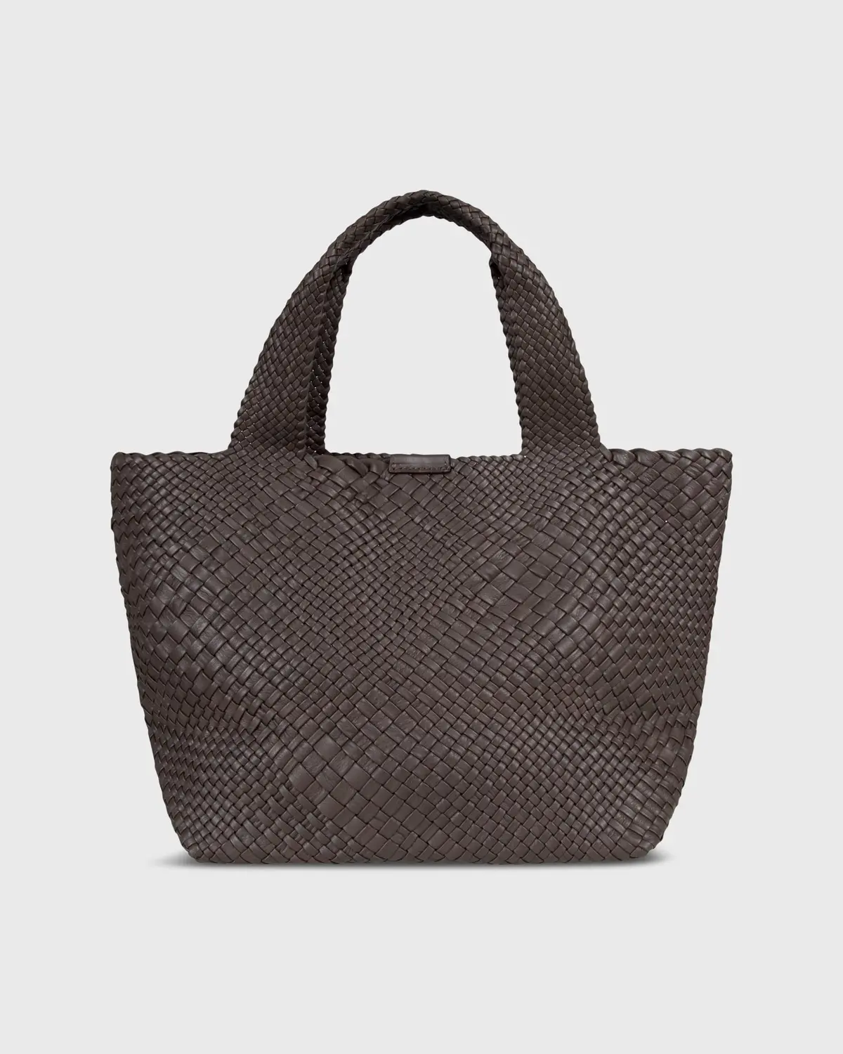 Mercato Handwoven Tote In Chocolate Leather 1
