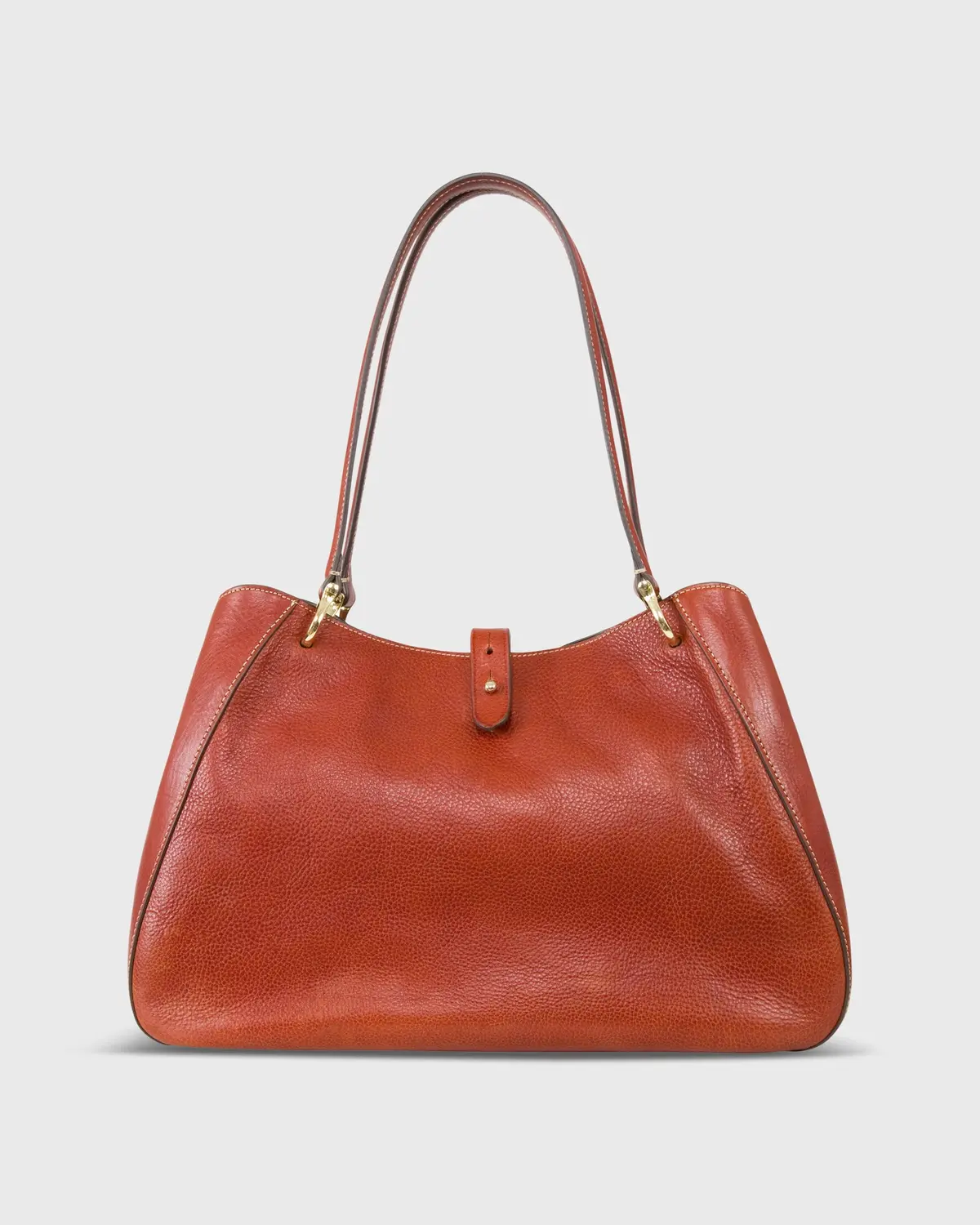 Alissa Satchel Bag In English Tan Leather 1