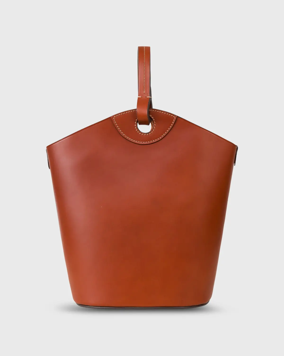 Large Bucket Tote In English Tan Leather 1