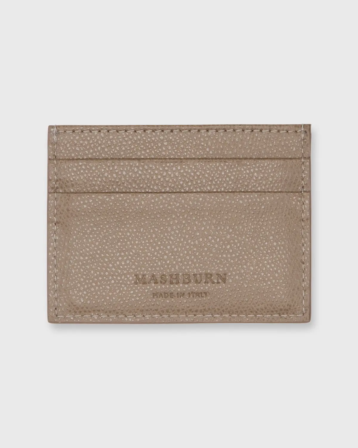 Card Holder In Taupe Leather 1