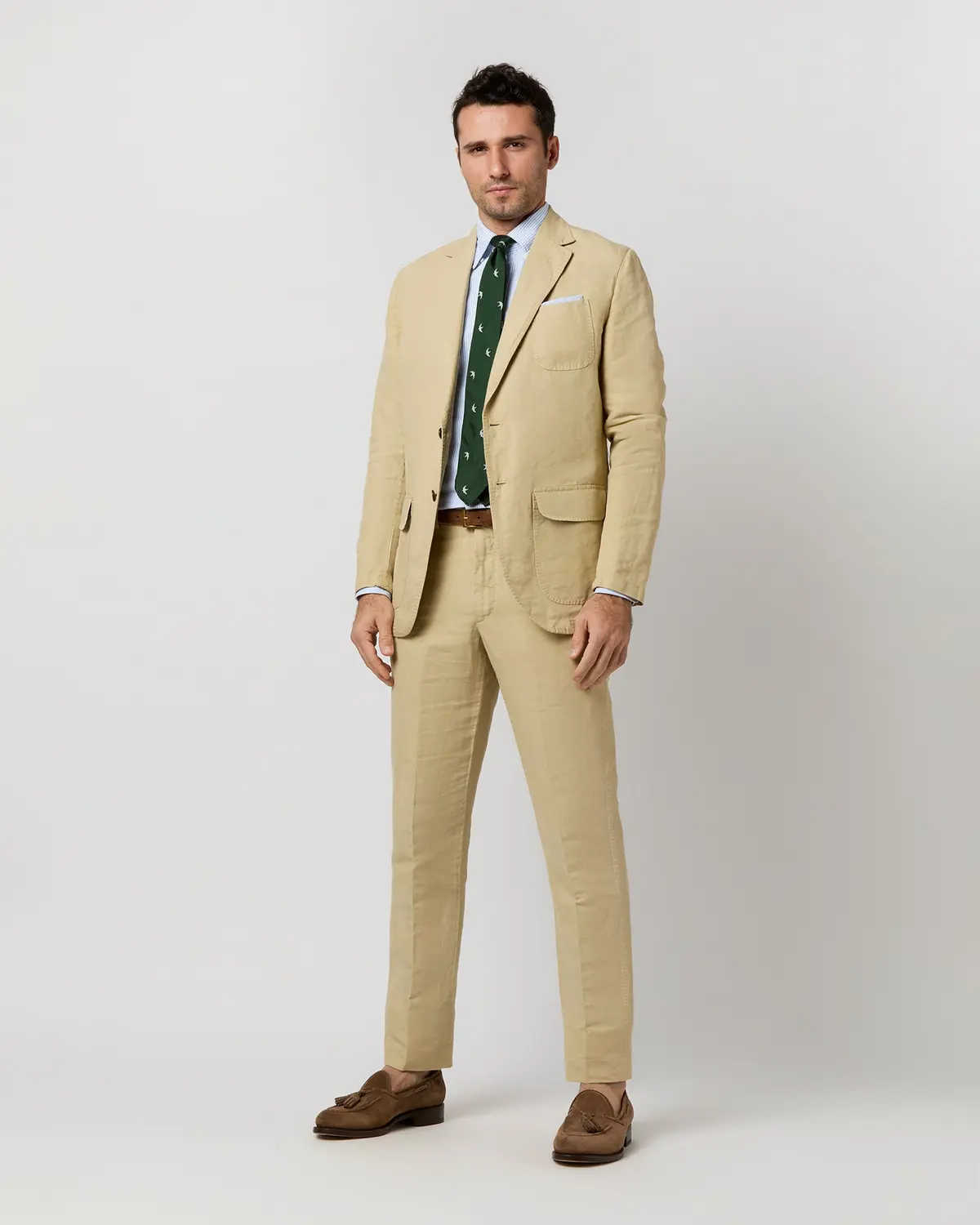 Sport Trouser In Khaki Canapa Canvas 9