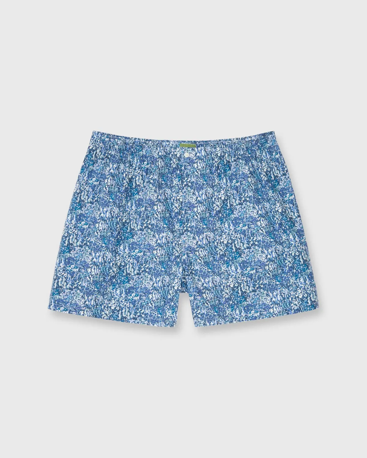Button-Front Boxer Short In Blue Virginia Meadow Liberty Fabric 1