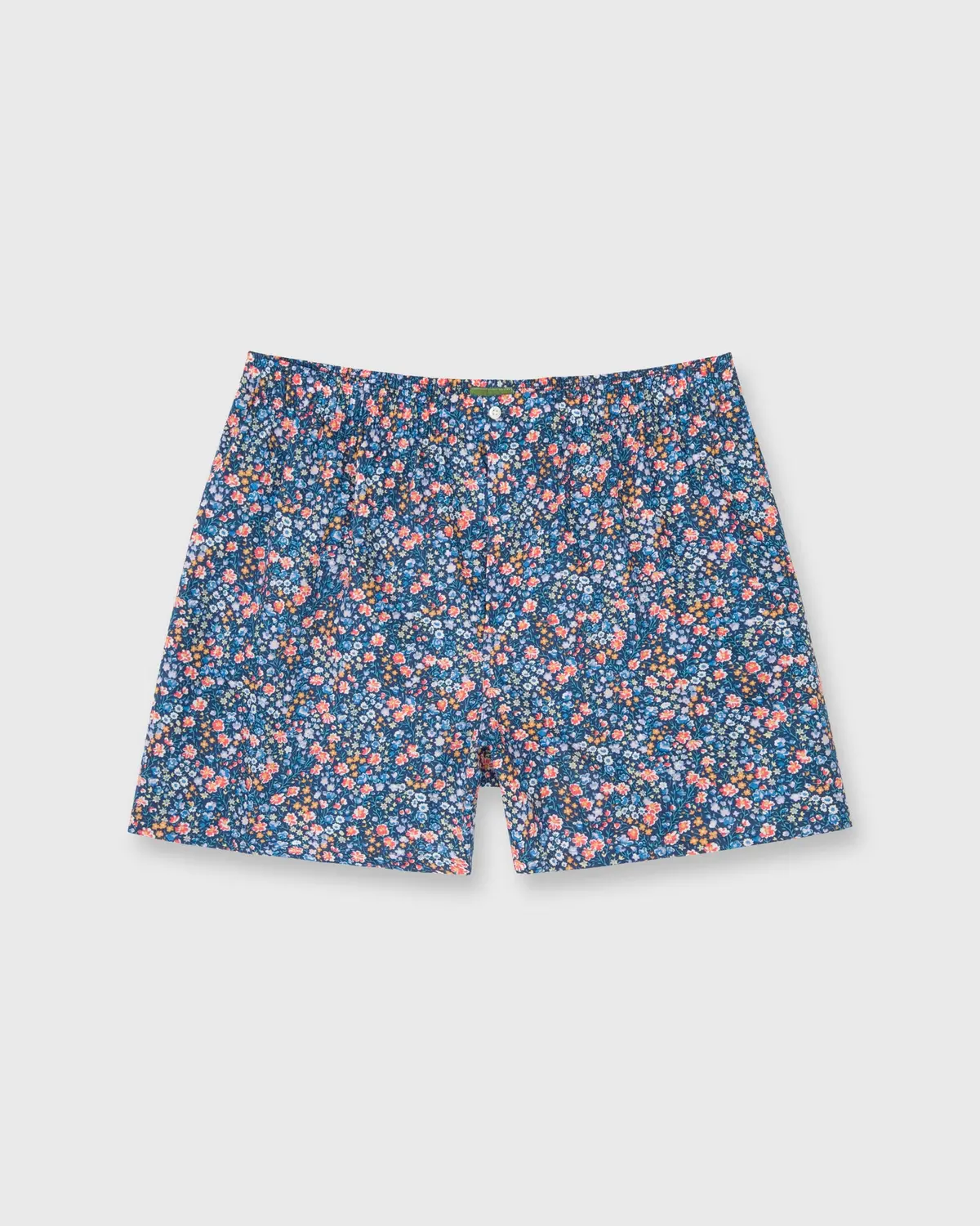 Button-Front Boxer Short In Red/Blue Phoebe & Jo Liberty Fabric 1