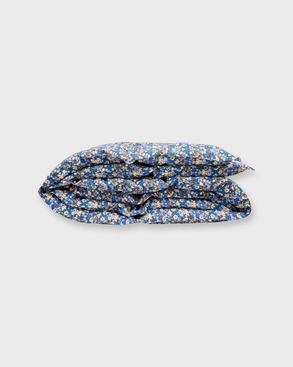 Cashball Blanket In Blue/Gold Strawberry Thief Liberty Fabric 1