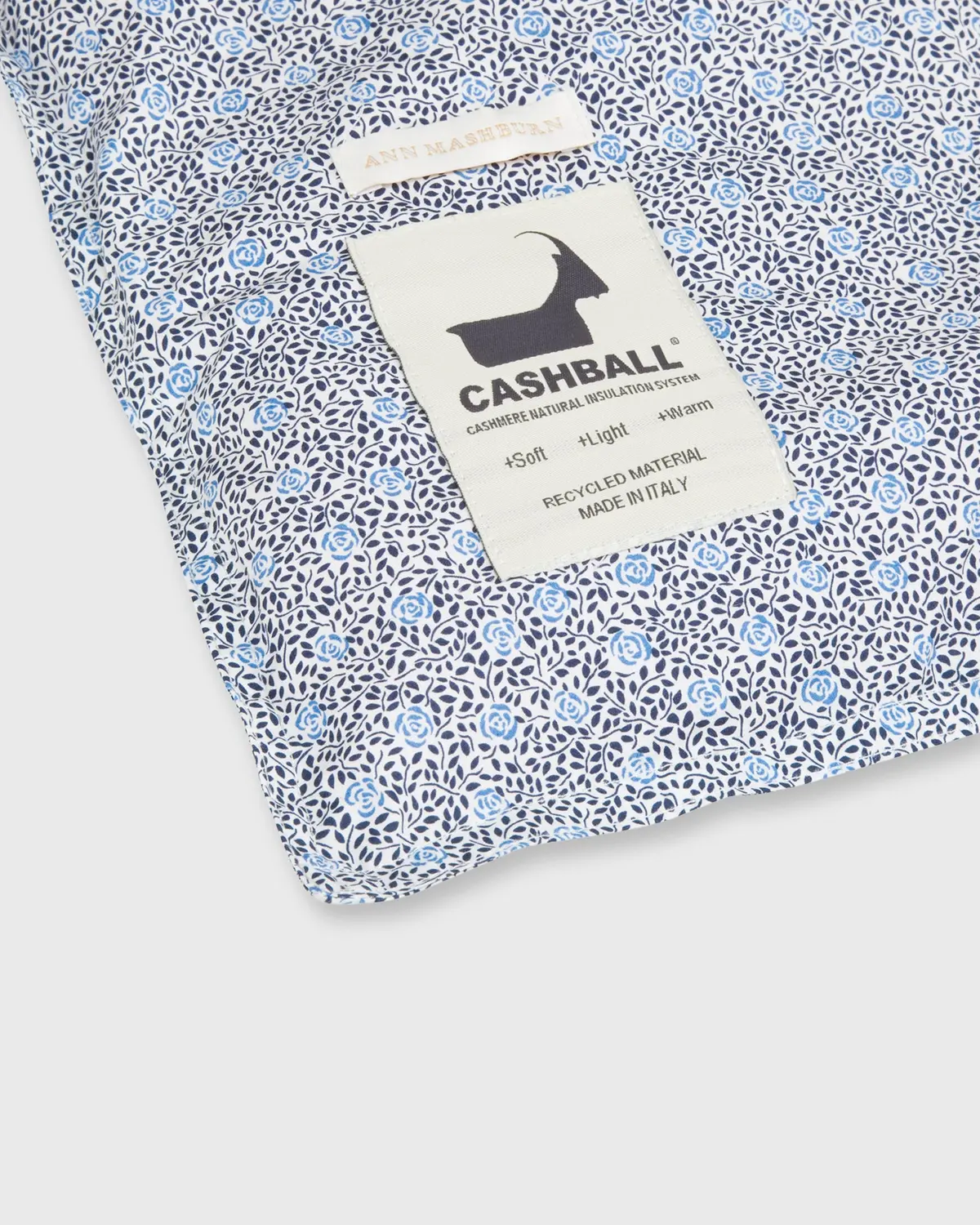 Cashball Blanket In Brown/Blue Speckled Rose Liberty Fabric 2