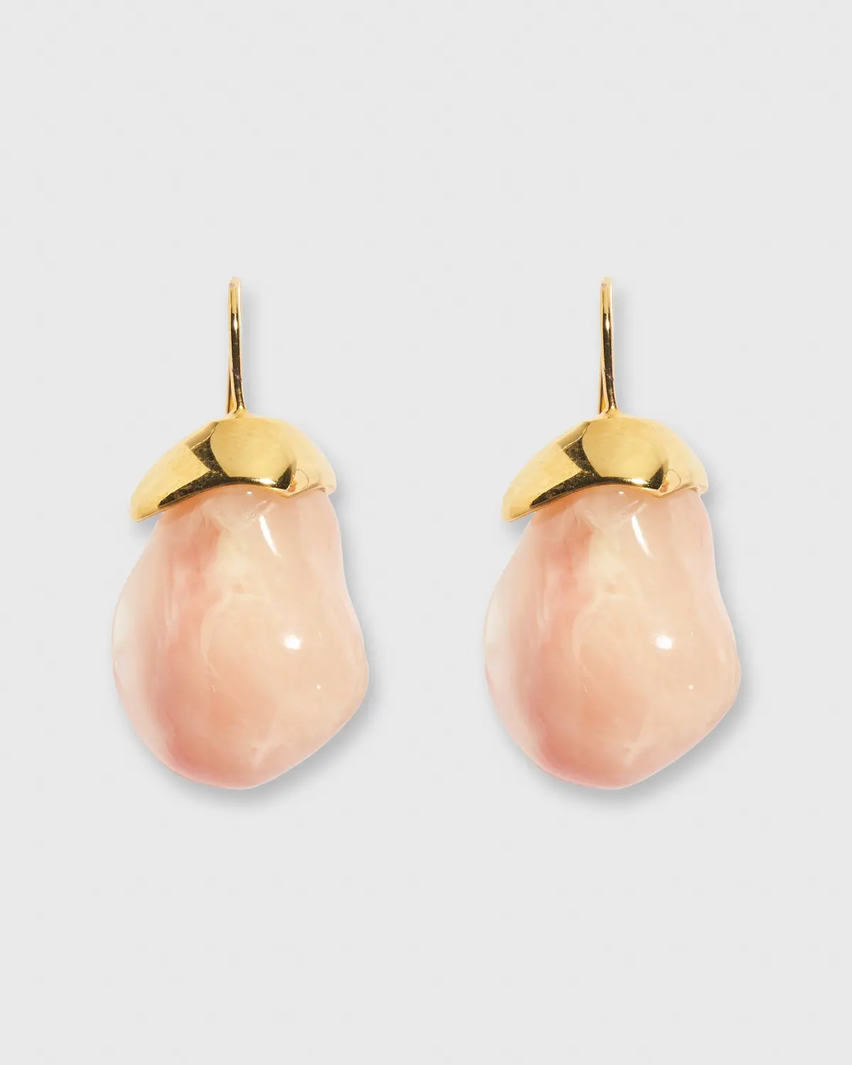Baroque Earrings In Pink Marble 1