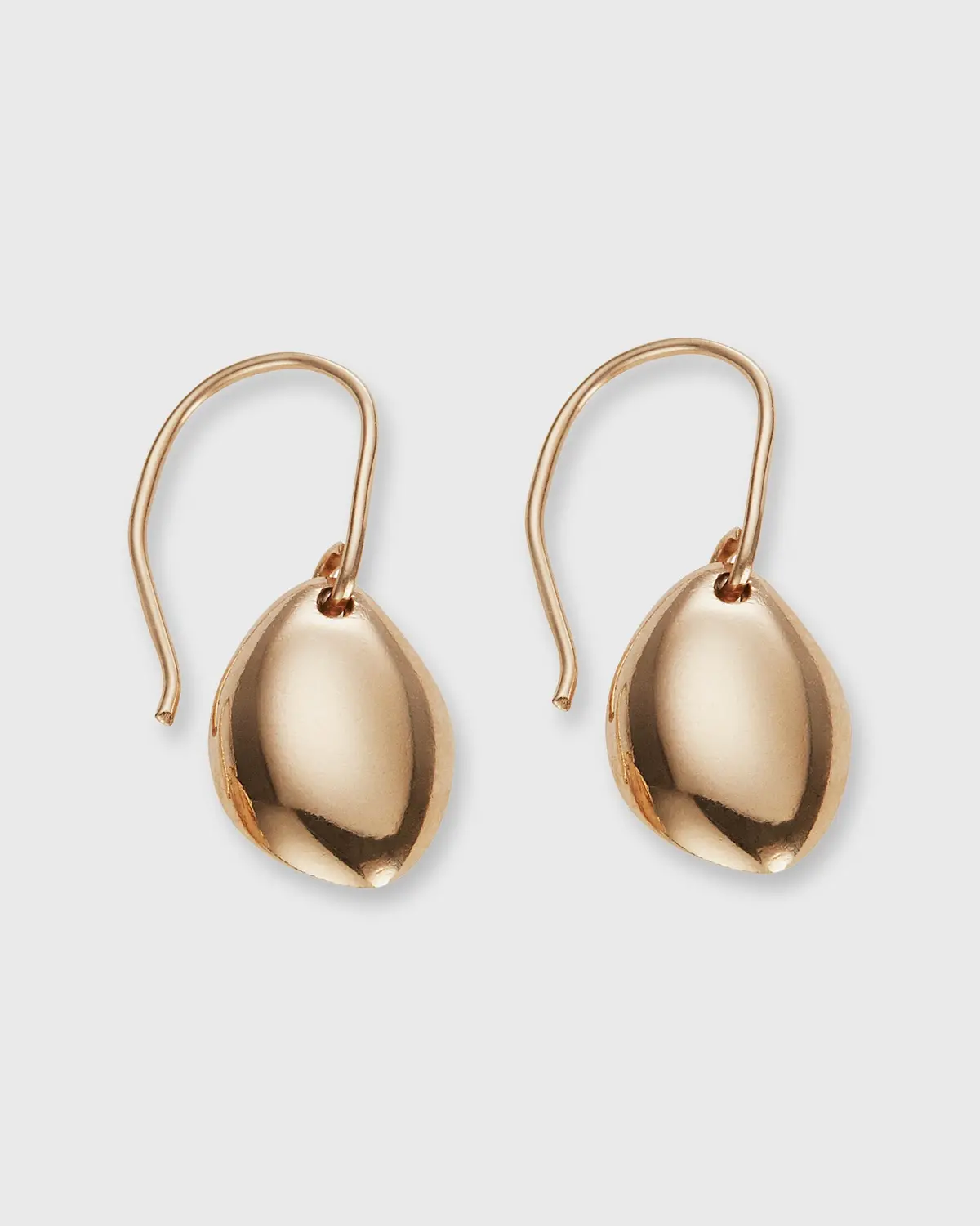Short Oval Earrings In Gold-Plated Brass 1