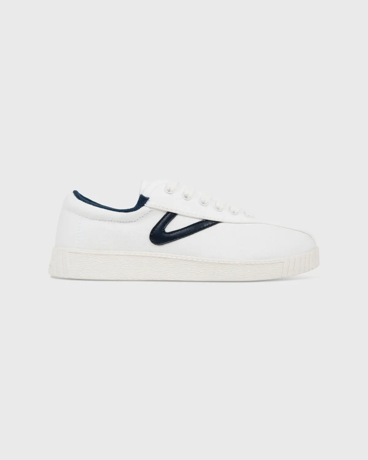 Women's Nylite Canvas Sneaker In White/Navy 1