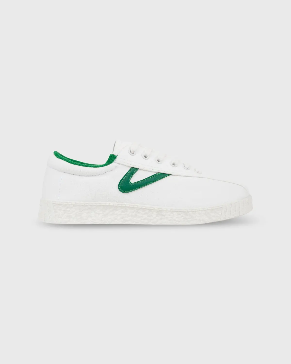 Women's Nylite Canvas Sneaker In White/Green 1