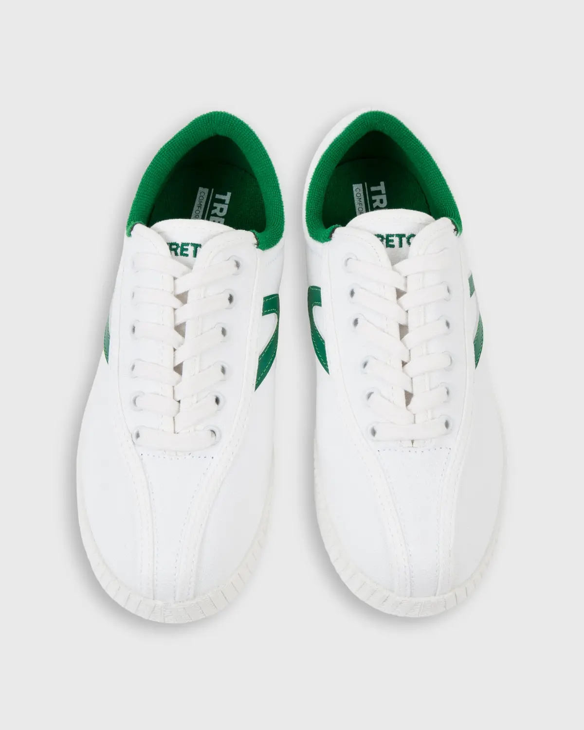 Women's Nylite Canvas Sneaker In White/Green 2