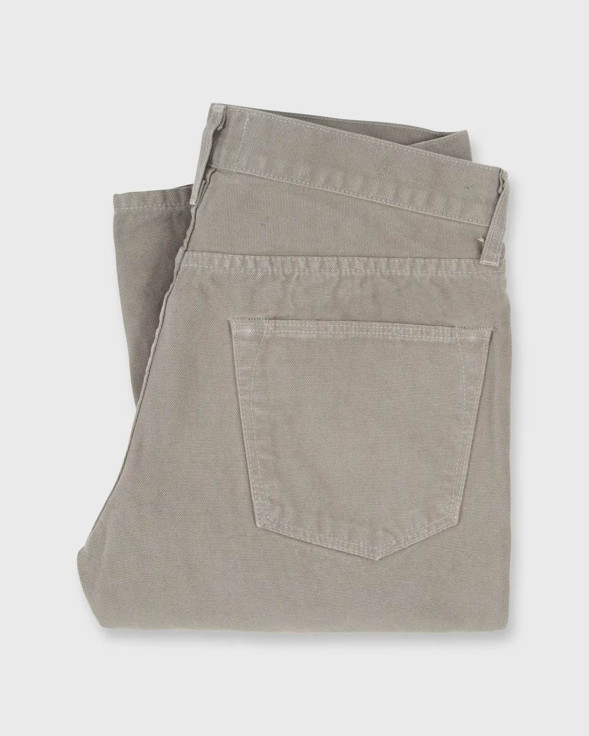 Slim Straight 5-Pocket Pant In Grey Garment-Dyed Canvas 1