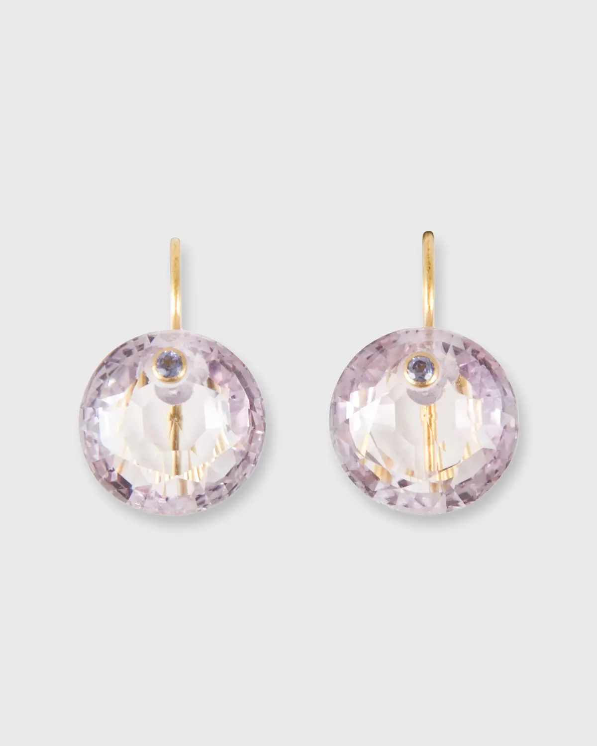 Round Gem Earrings In Amethyst/Tanzanite 1