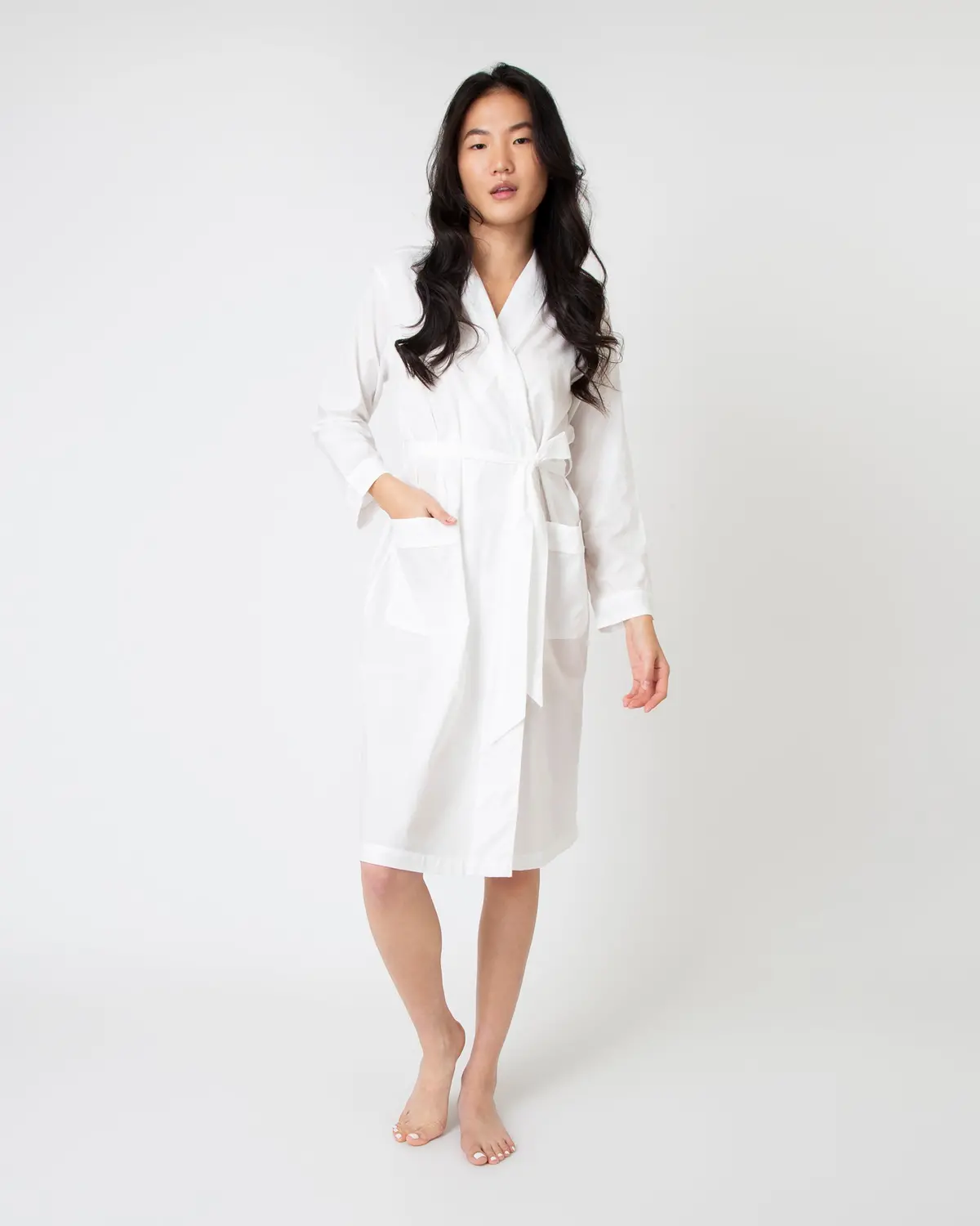 Darcey Robe In White Cotton Lawn 1