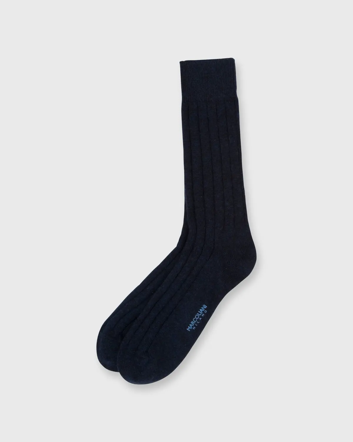 Trouser Dress Socks In Navy Cashmere 1