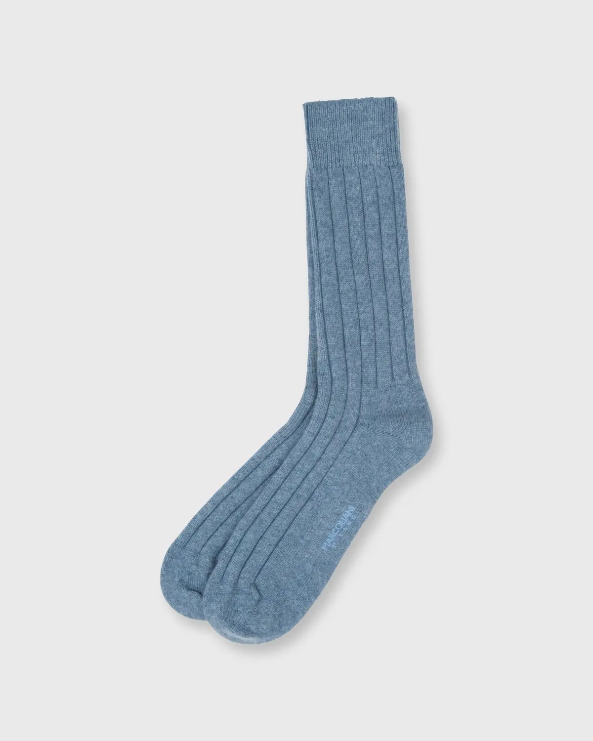 Trouser Dress Socks In Denim Blue Cashmere 1