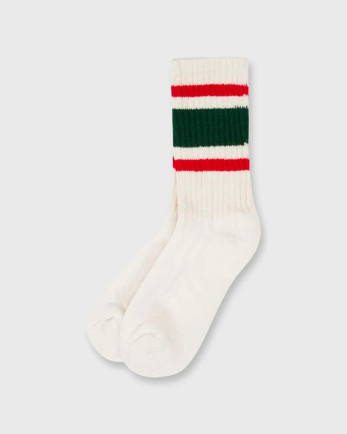 Retro Stripe Socks In Green/Red 1
