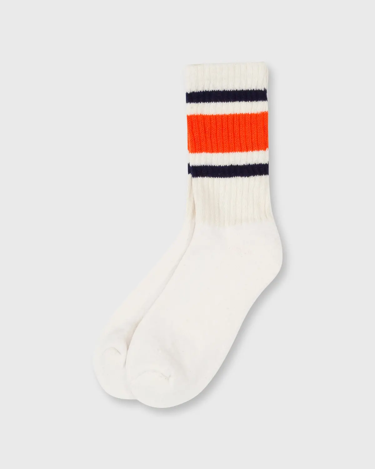 Retro Stripe Socks In Navy/Orange 1