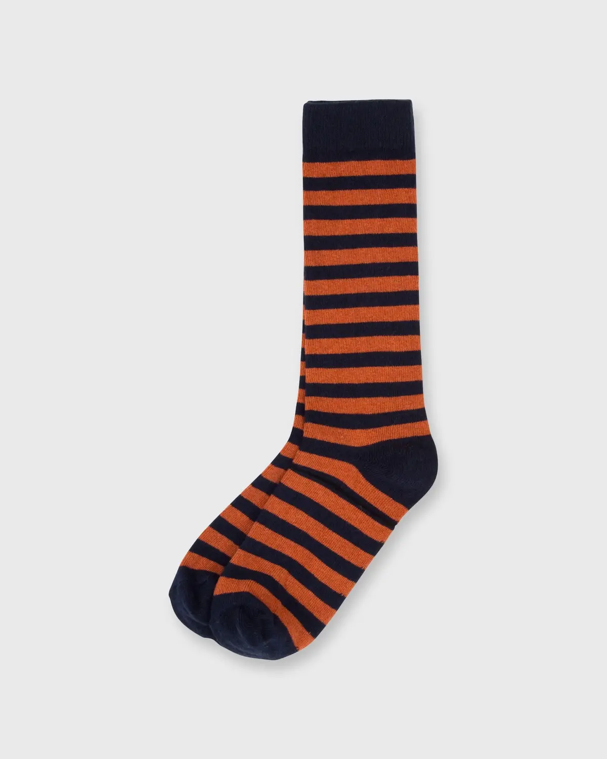 Rugby Stripe Socks In Navy/Orange 1