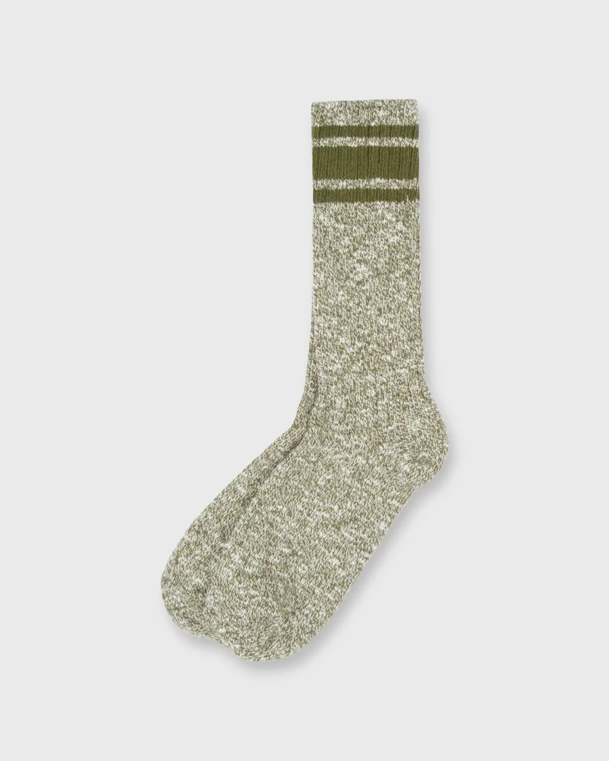Varsity Slub Socks In Olive 1