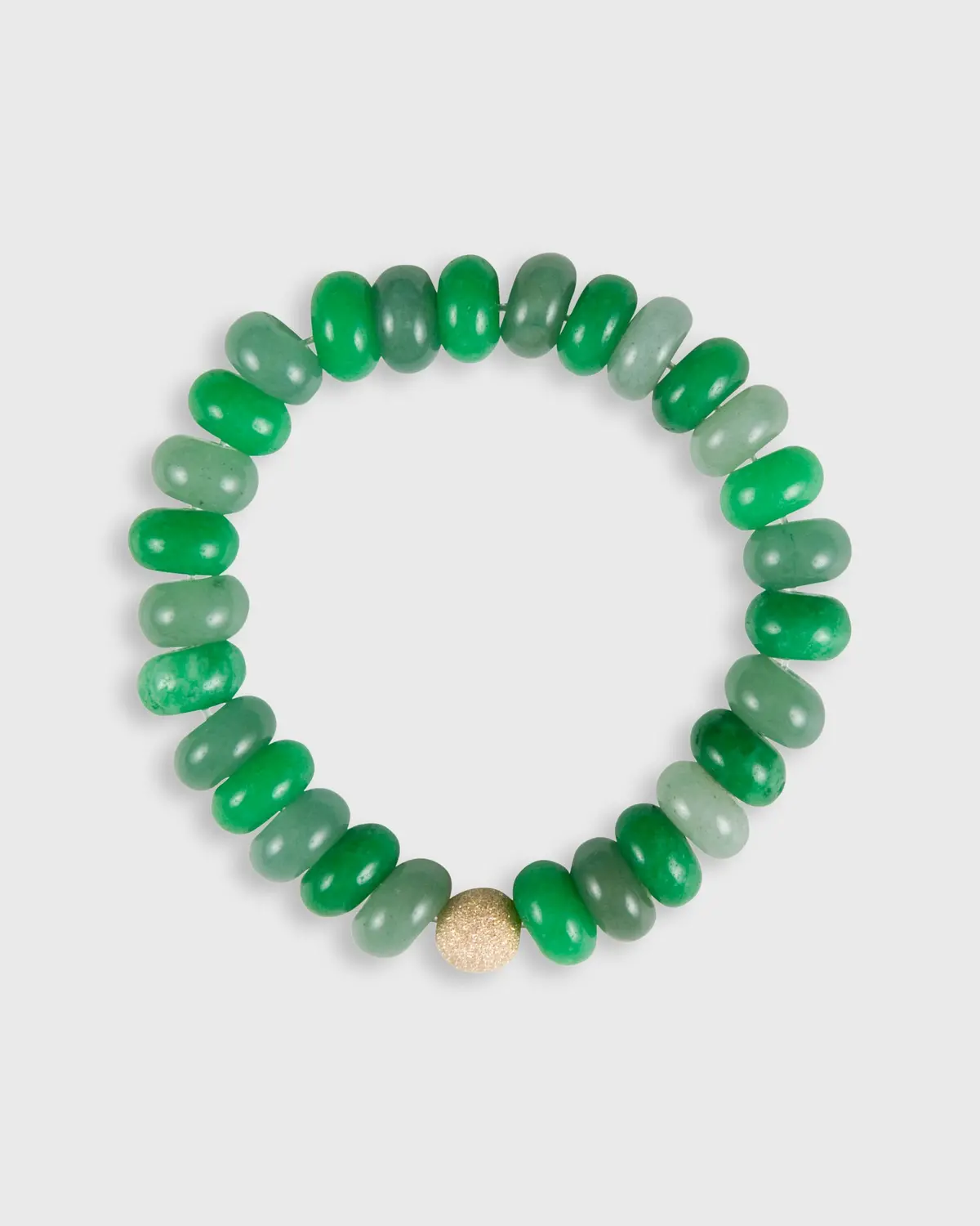 Semi Precious Beaded Bracelet In Avocado 1