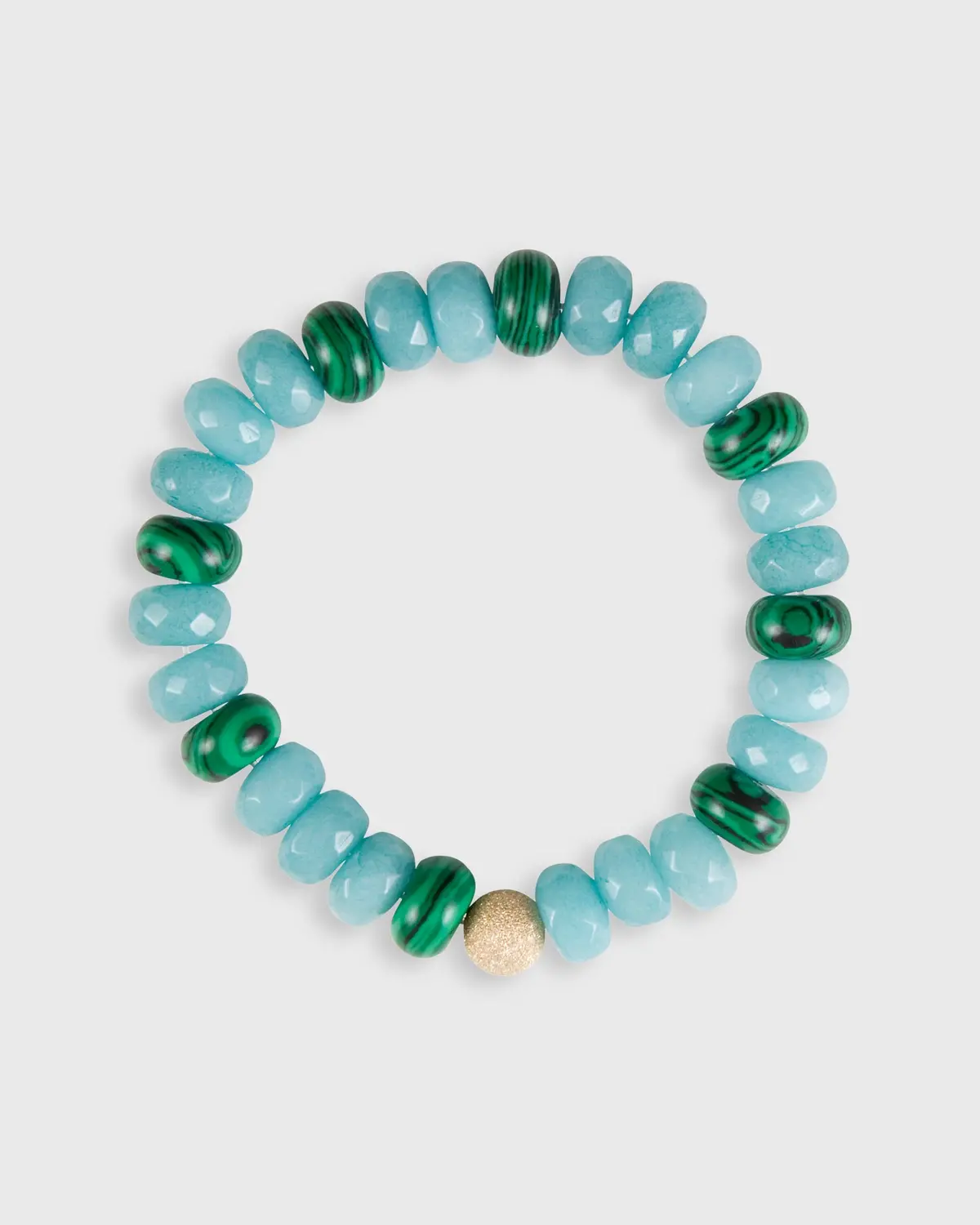 Semi Precious Beaded Bracelet In Cactus 1