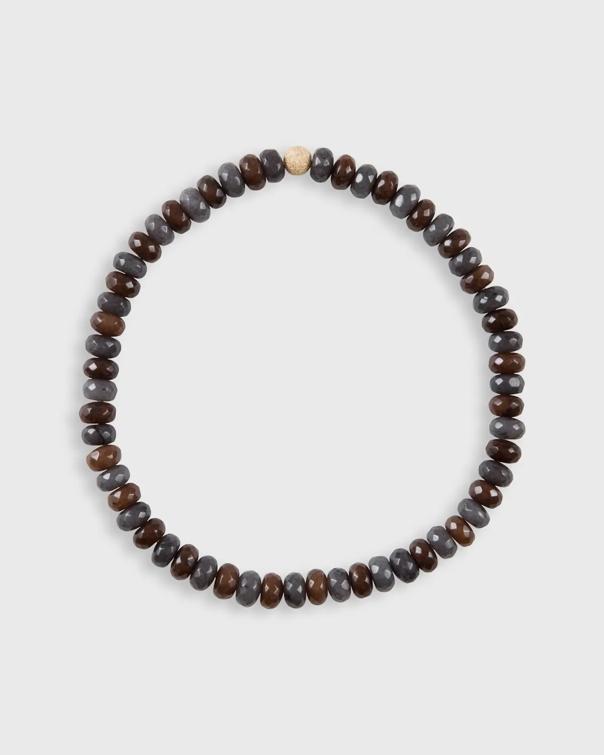 Semi Precious Beaded Choker In Latte 1