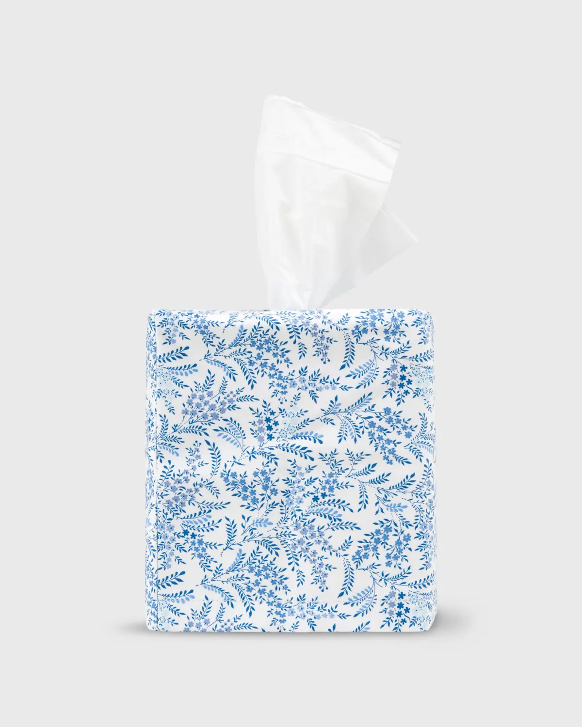 Tissue Box Cover In Blue Multi Hope Springs Liberty Fabric 1