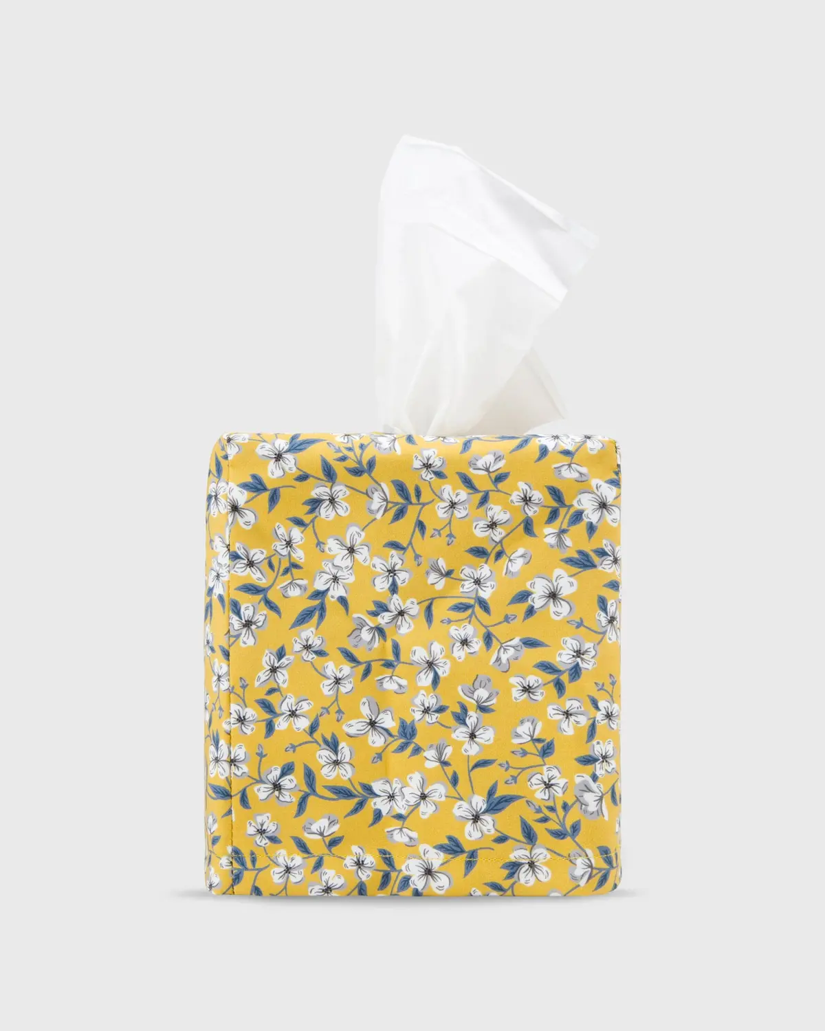 Tissue Box Cover In Marigold Multi Peach Blossom Liberty Fabric 1