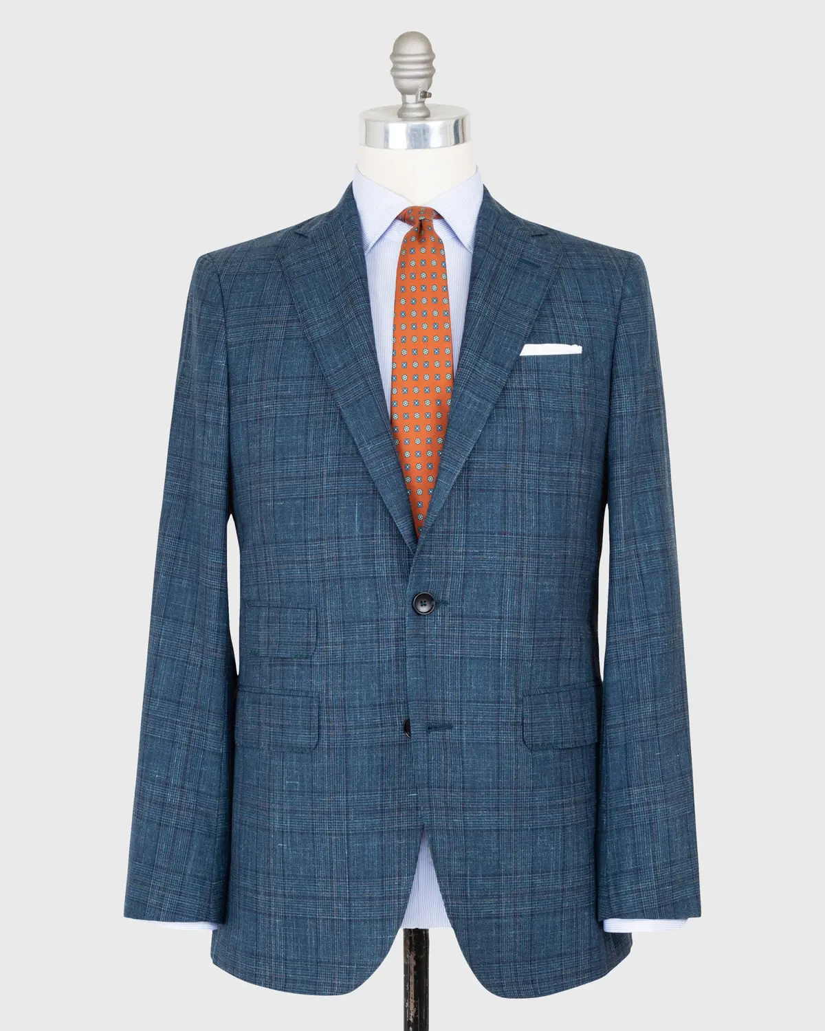 Virgil No. 2 Suit In Petrol/Navy/Chocolate Glen Plaid Plainweave 1