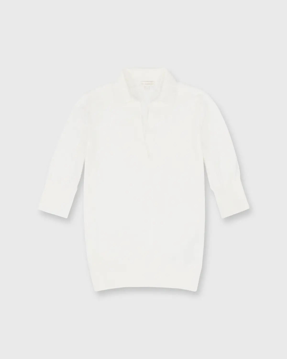 Half-Sleeved Georgina Sweater In Ivory Cotton/Silk 1