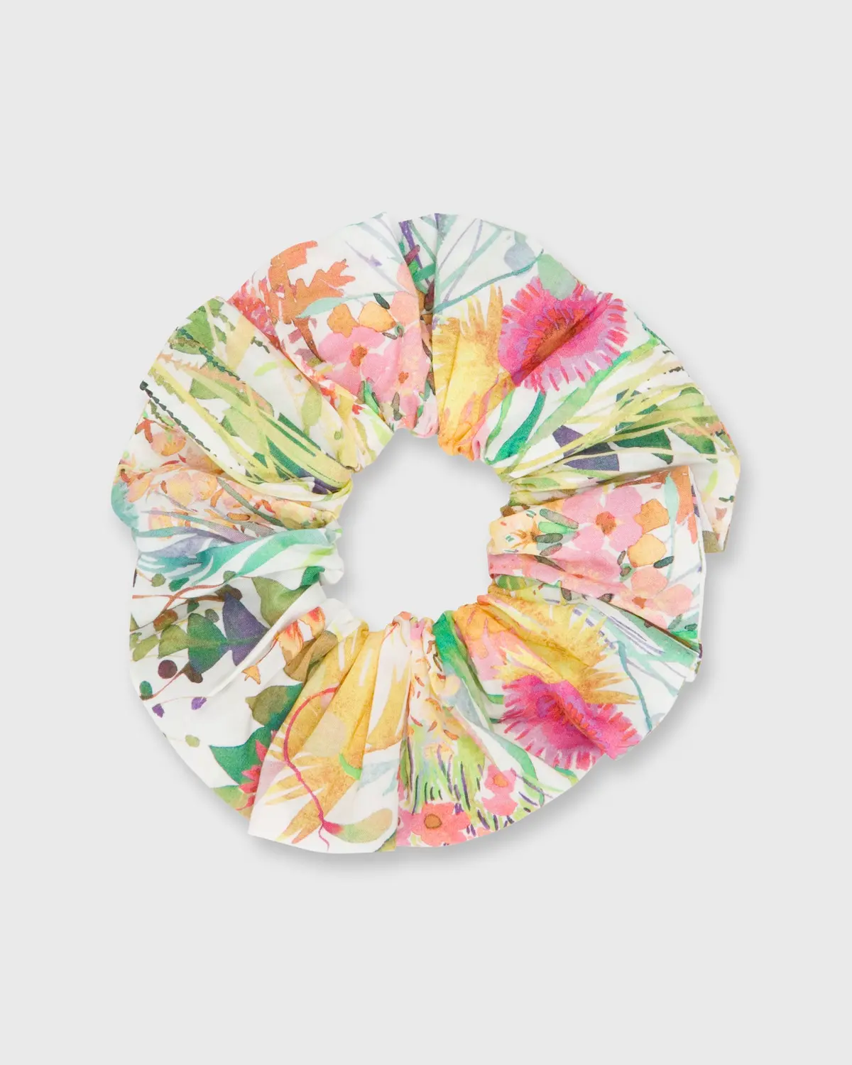 Large Scrunchie In Maize Multi Tresco Liberty Fabric 1