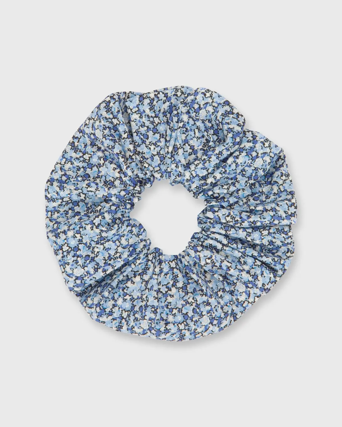 Large Scrunchie In Blue Multi Pepper Liberty Fabric 1