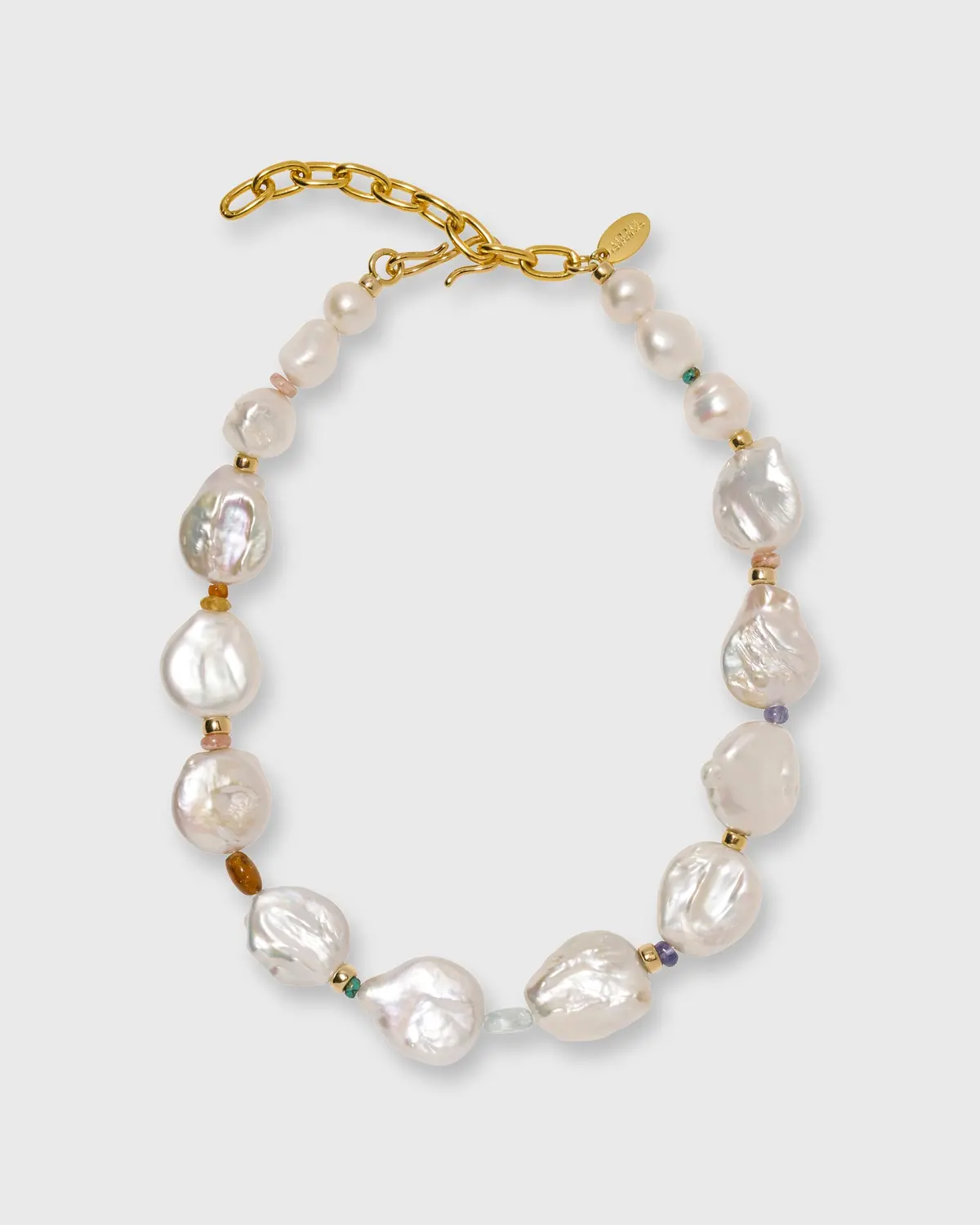 Rainbow Pearl Collar In Pearl 1