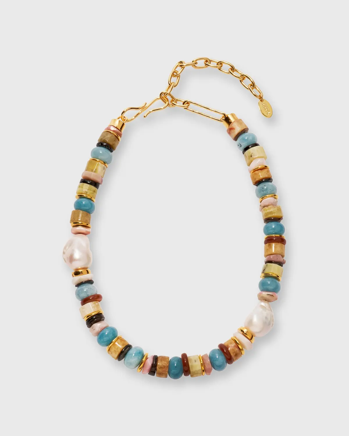 Botanic Pearl Necklace In Multi 1