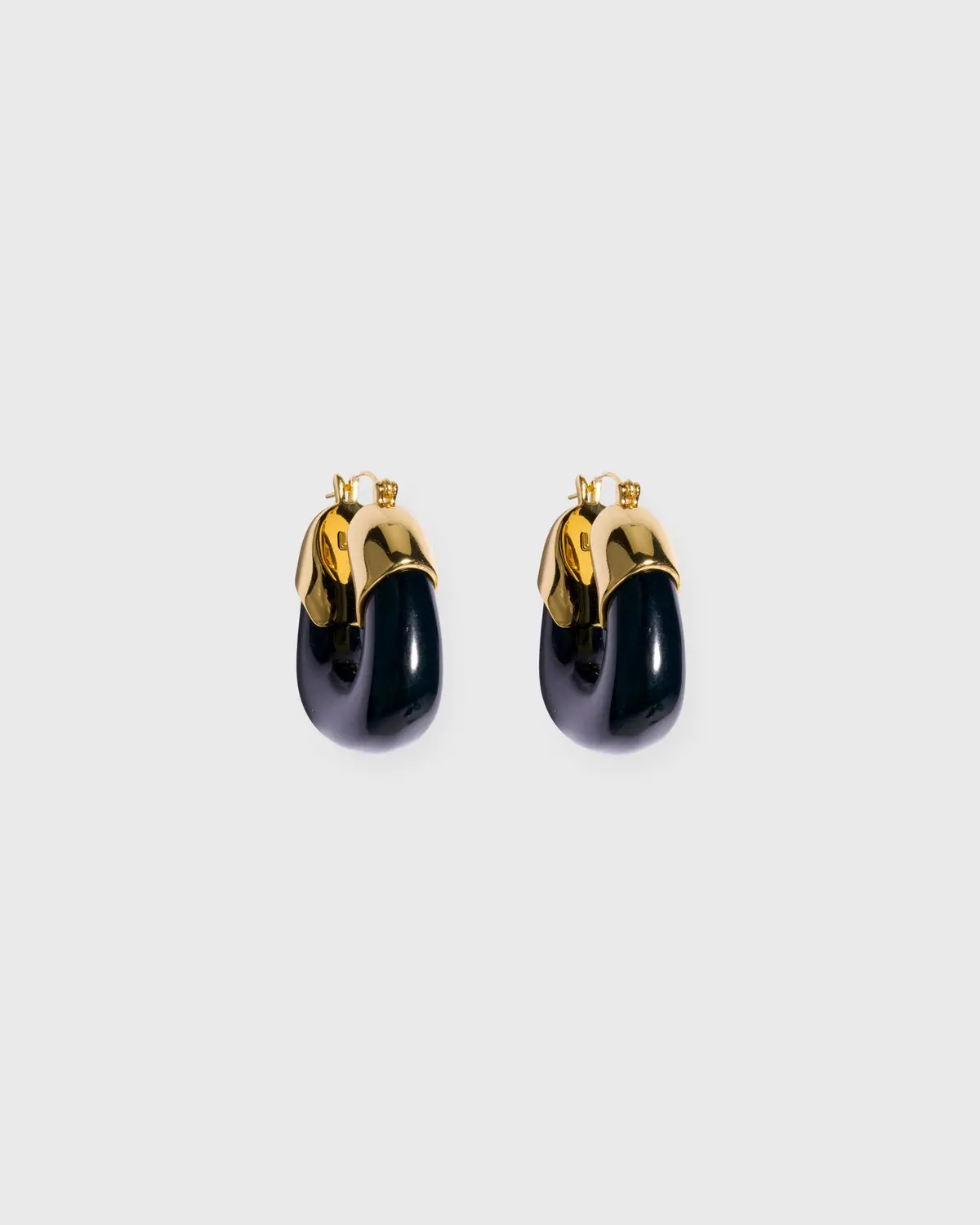 Organic Hoop Earrings In Midnight 1