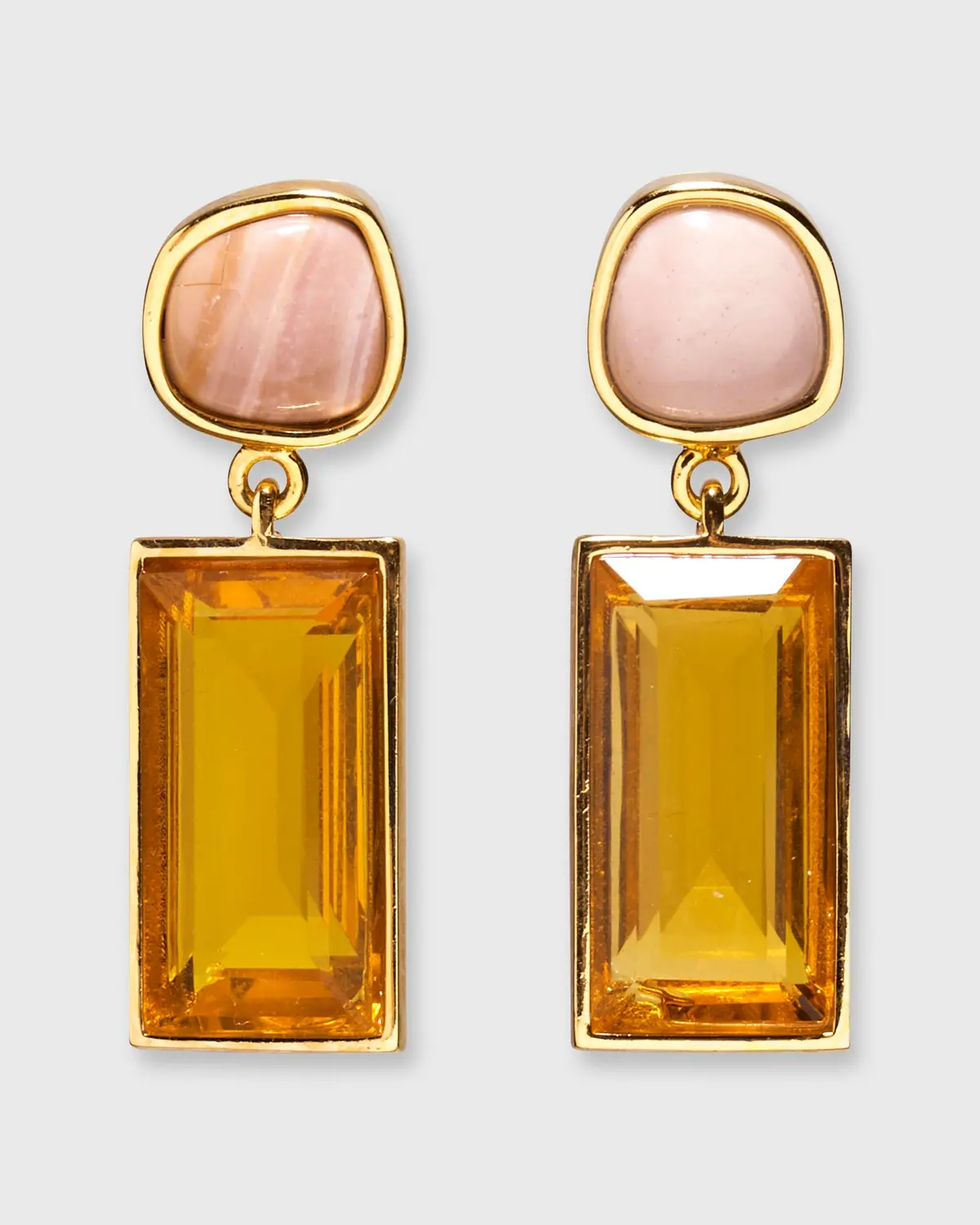 Crystal Column Earrings In Sunset 1