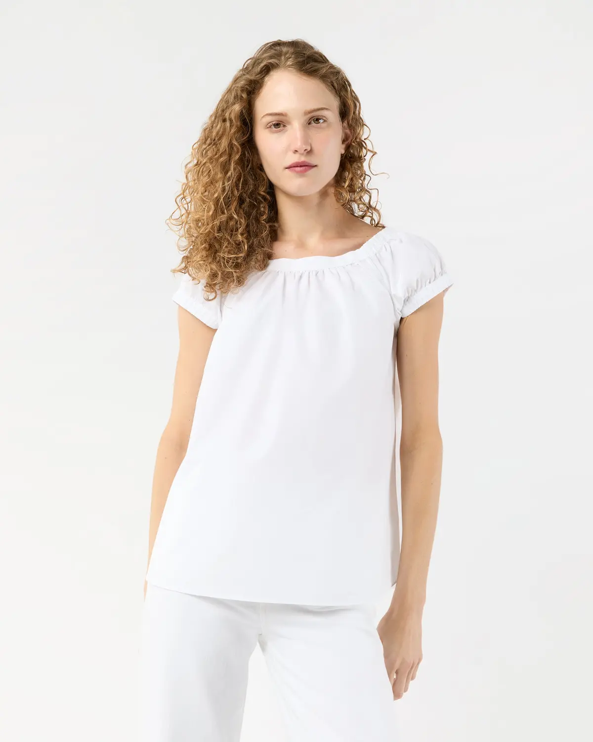 Bridget Top In White Poplin 1