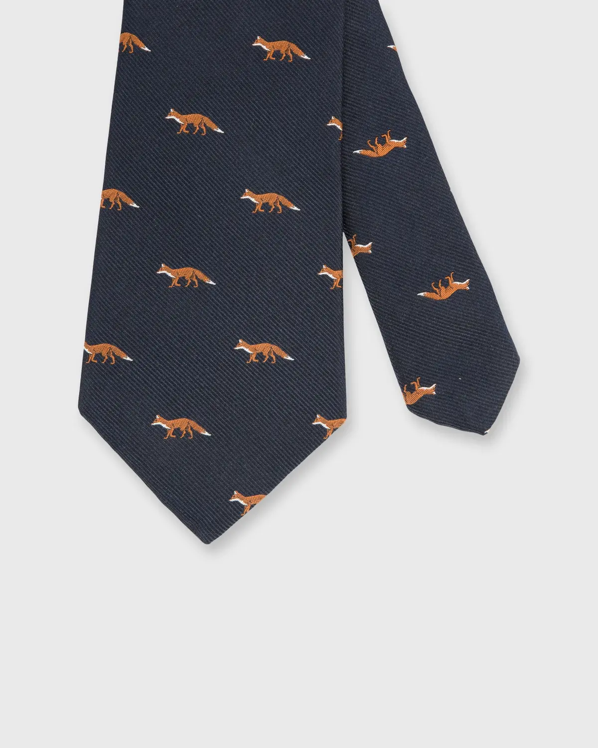 Silk Club Tie In Navy Fox 1