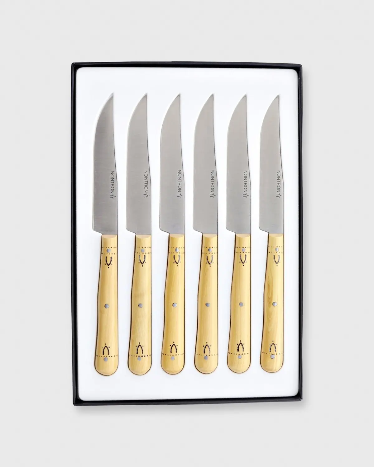 Steak Knives (Set Of 6) In Woodburned Boxwood 1