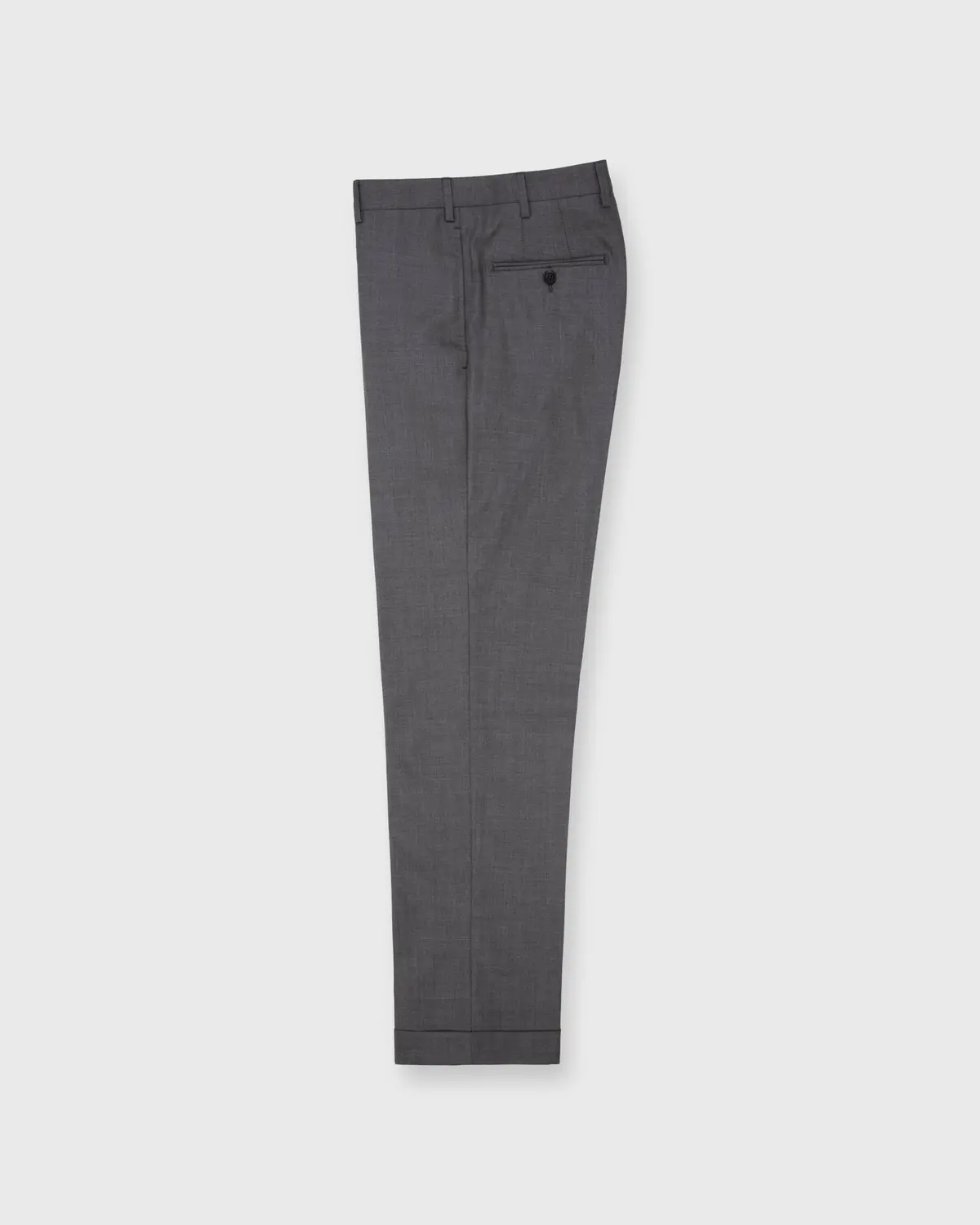 Dress Trouser In Mid-Grey Wool Hopsack 1