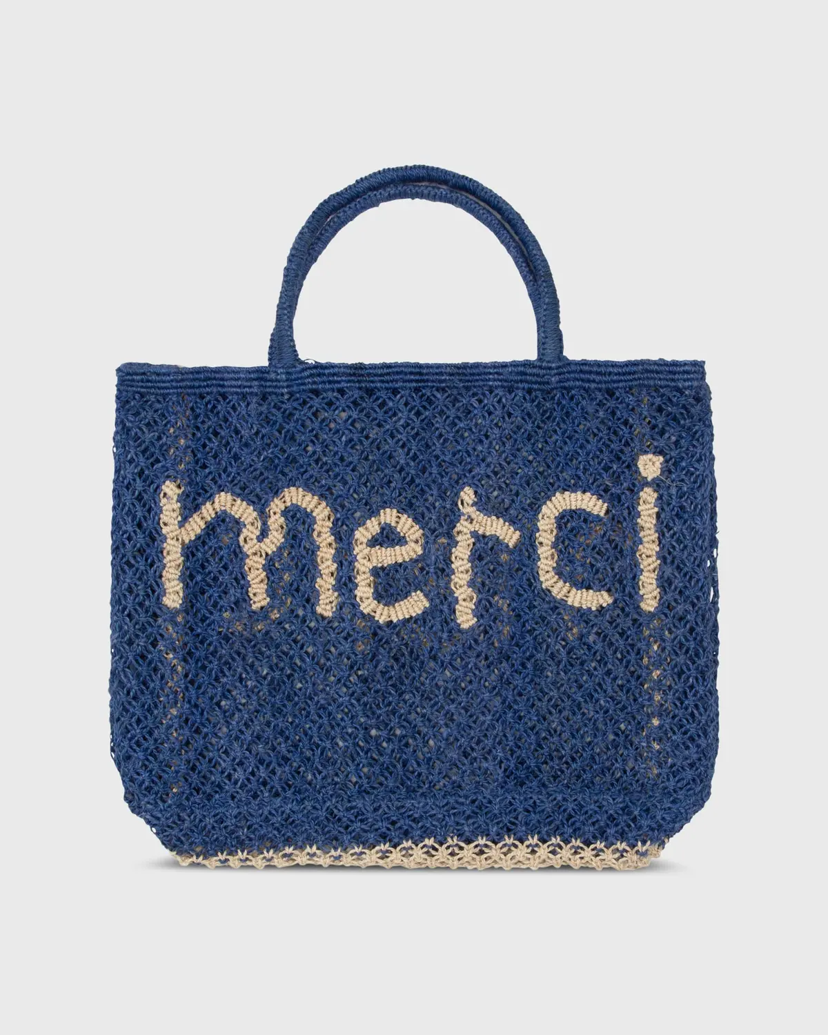 Small Merci Tote In Indigo/Natural 1