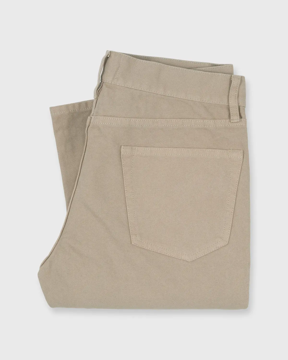 Slim Straight 5-Pocket Pant In Khaki Garment-Dyed Canvas 1