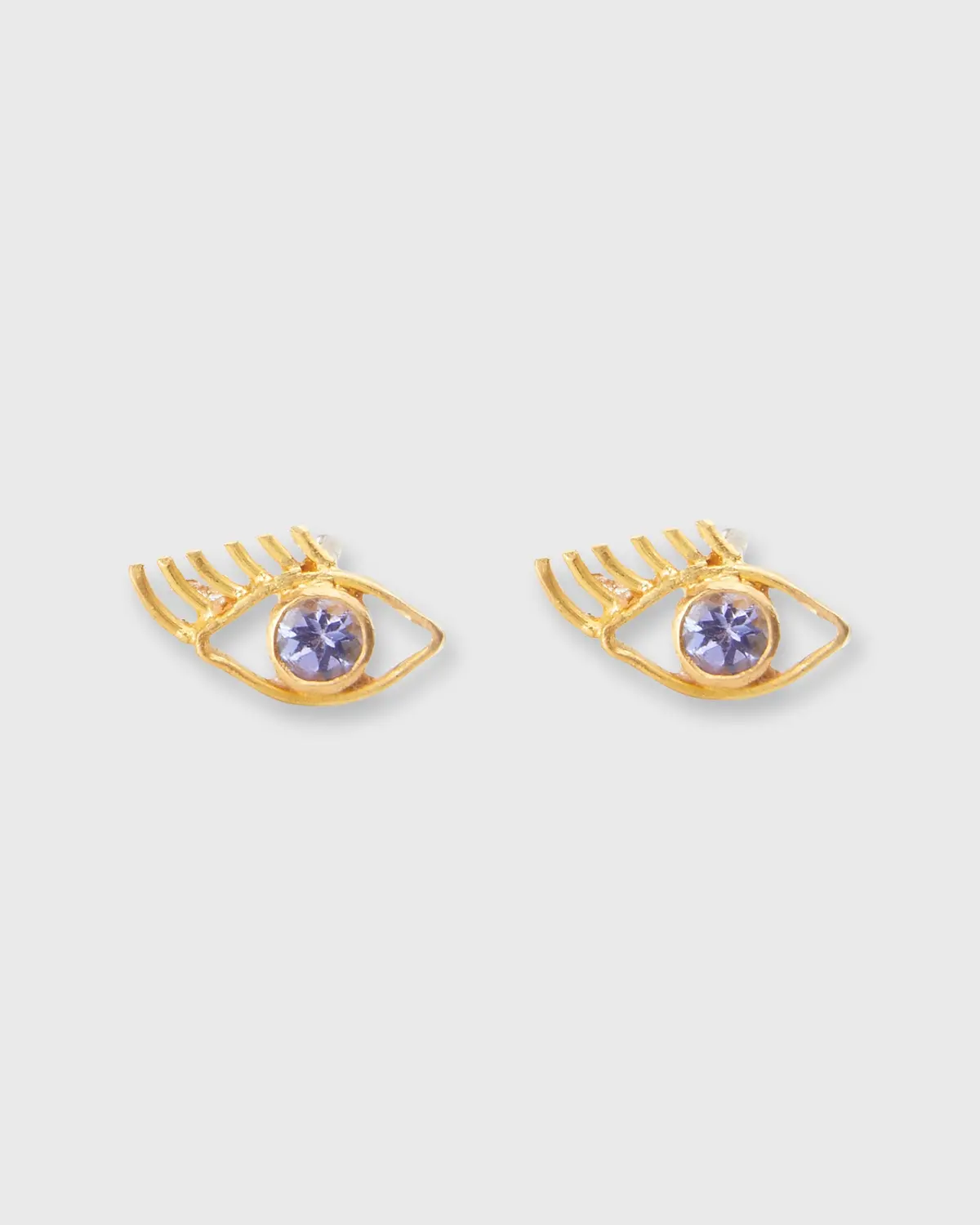 Small Clin D'oeil Stud Earrings In Tanzanite 1