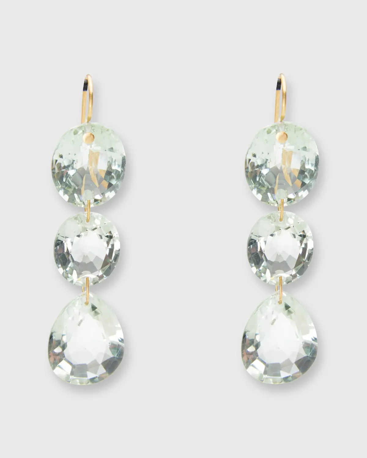 Gem Drop Earrings In Green Quartz 1