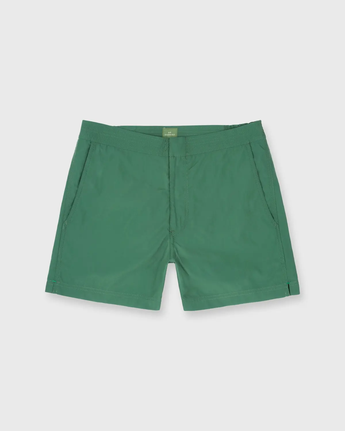 Zip-Front Standard Swim Short In Pine Nylon 1