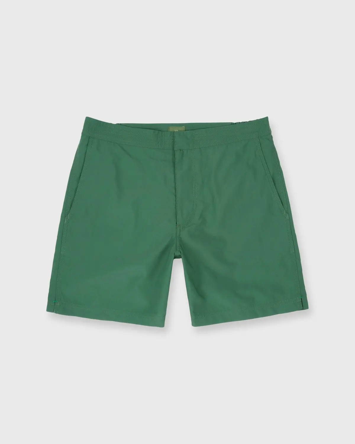 Zip-Front Mid-Length Swim Short In Pine Nylon 1